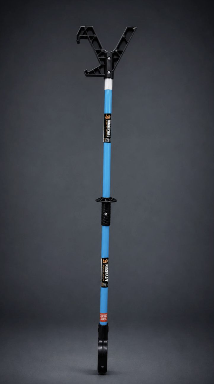 Full-length RiggerSafe® push-pull tool, Industrial Blue, Y-fork head to D-handle