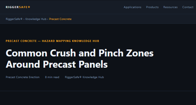 Crush and Pinch Zones Around Precast Panels: Safety Guide