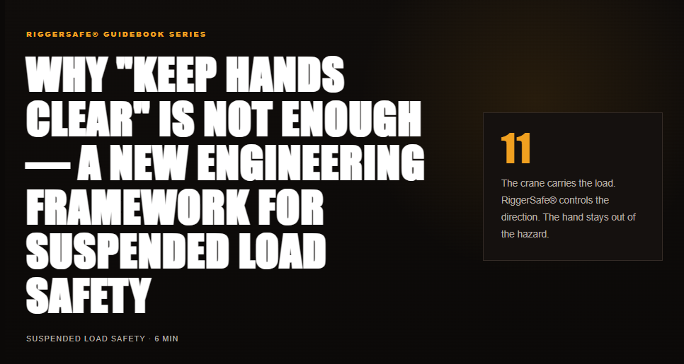 Suspended Load Safety: Why “Keep Hands Clear” Is Not Enough