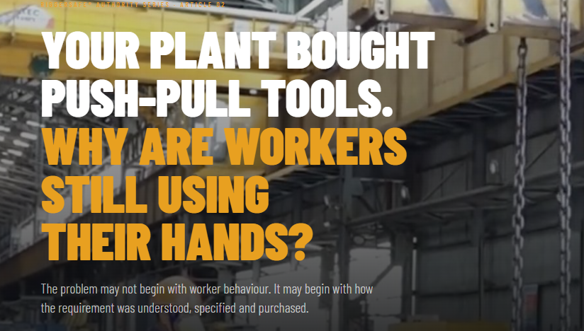 Push Pull Tools: Why Workers Still Use Their Hands Around Suspended Loads